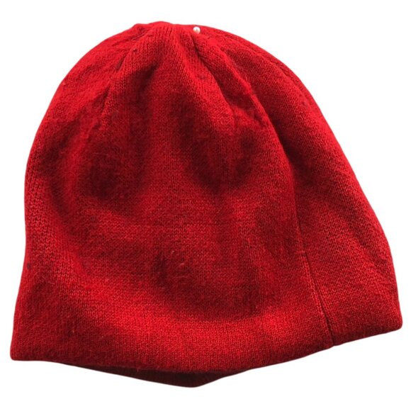 Marmot Unisex Beanie Hat One Size Acrylic Red Cozy Winter Headwear Outdoors Knit - Picture 2 of 8